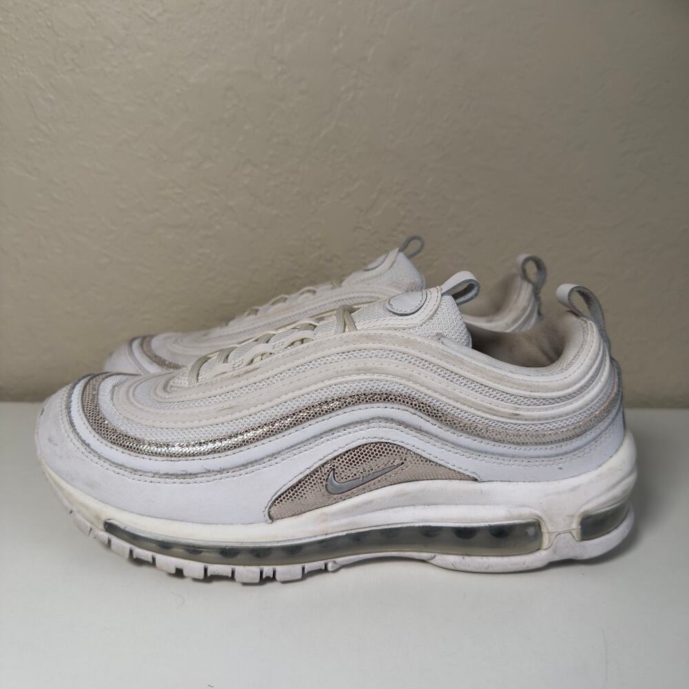 Women Nike Air Max 97 White Chrome Reflection Platinum Silver 95 Size: 9.5